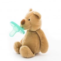 MINIKOIOI Sleep Buddy (Brown Bear) Raminantis čiulptukas su žaisliuku