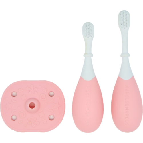 Marcus & Marcus 3-pakāpju zobu tīrīšanas komplekts mazai rociņai – Pink