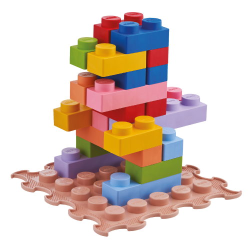 ORTOTO Klucīšu Komplekts “World of Sensory Soft Bricks LARGE Set” (32 gab.)