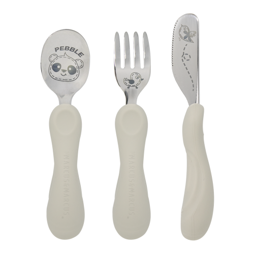 Marcus & Marcus Easy grip cutlery set – Pebble